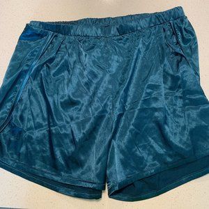 Shiny green pajama shorts size XL